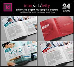 indesign模板－简洁的商业手册(通用型)：Clean A4 multipurpose brochure